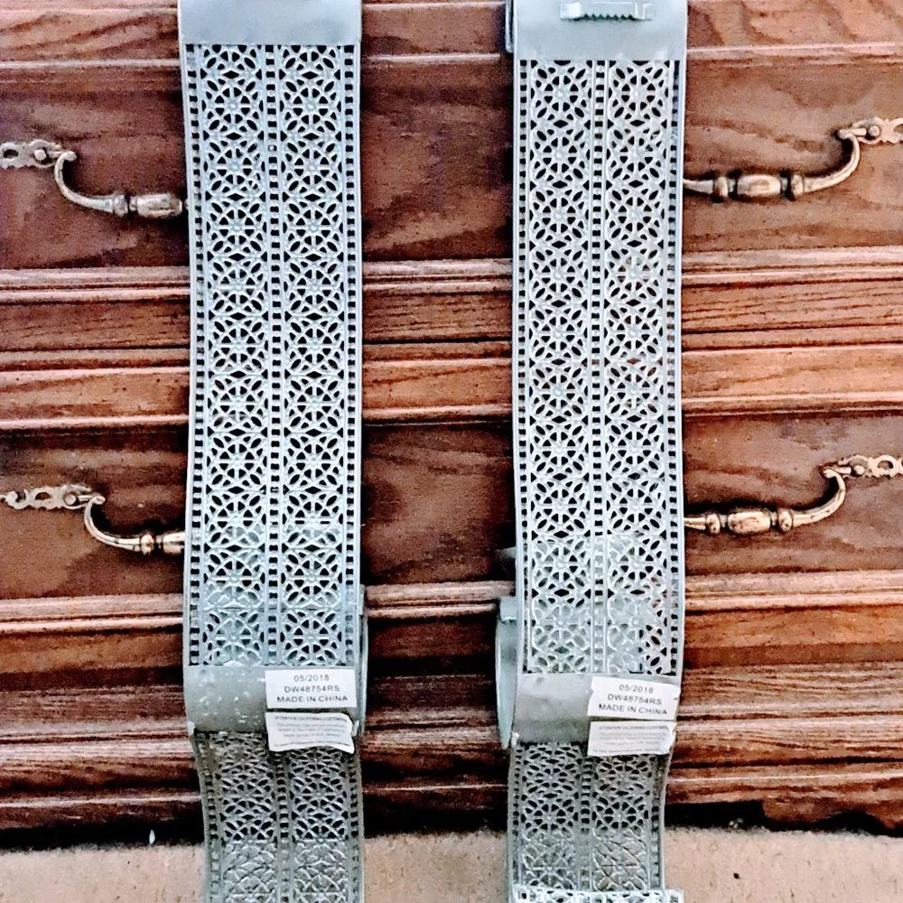 Pair of Decorative Silver Candle Holders Wall Decor 23.5